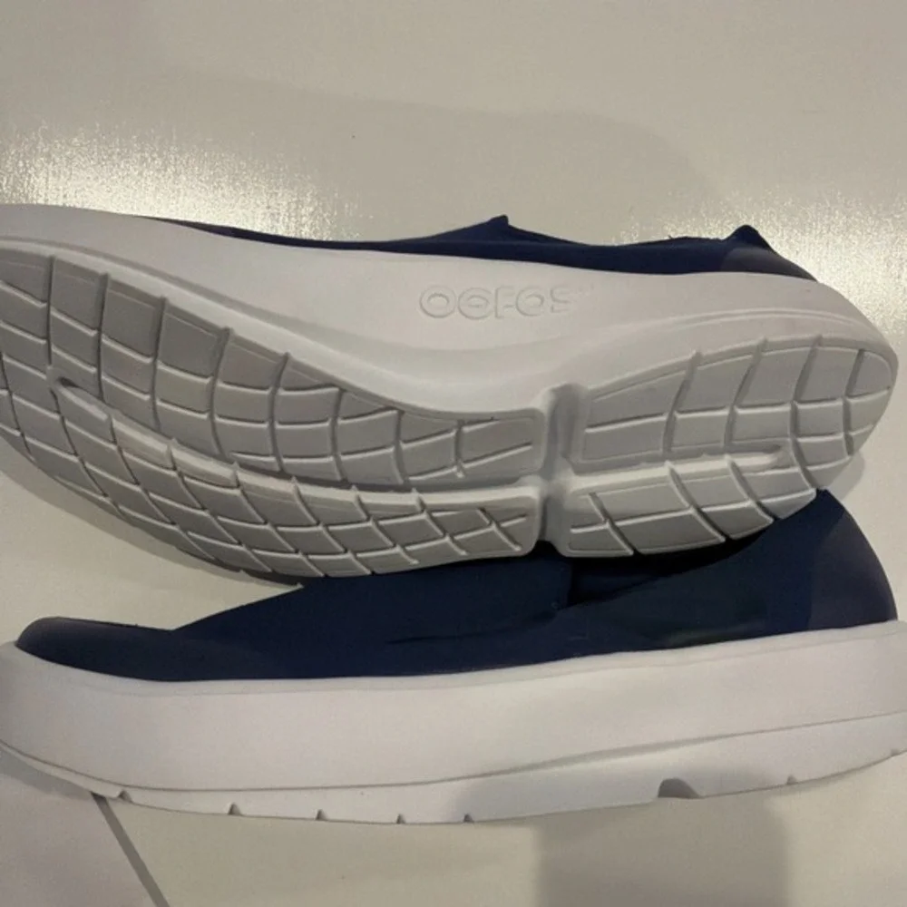 oofos mens 12 Blue Slip On Recovery Comfort Shoes Lightweight Athletic      1741